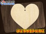 DECOUPAGE - DREWNIANE SERCE SERCA 15x15cm - 10 szt
