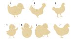 Decoupage wzory kurczaki